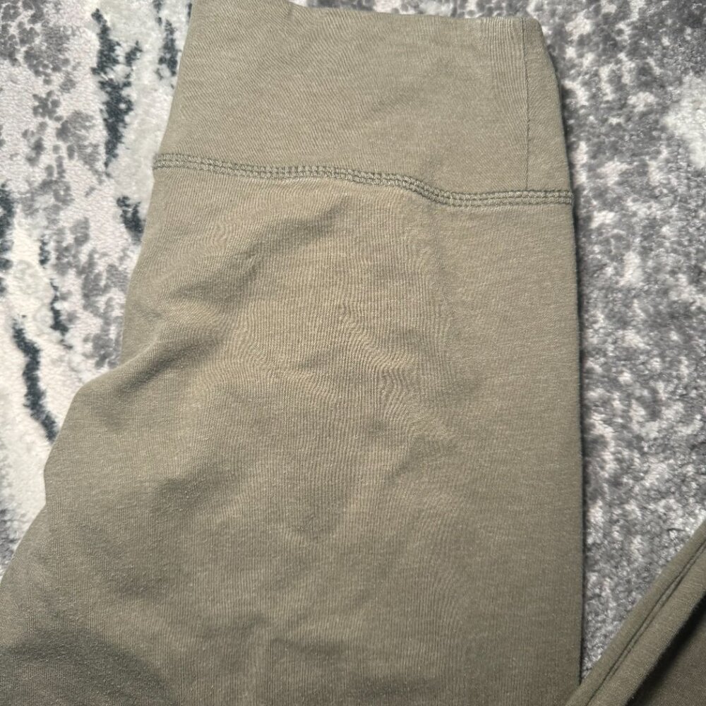 Aerie Light Army Green Cotton Medium Long Leggings - Picture 7 of 10